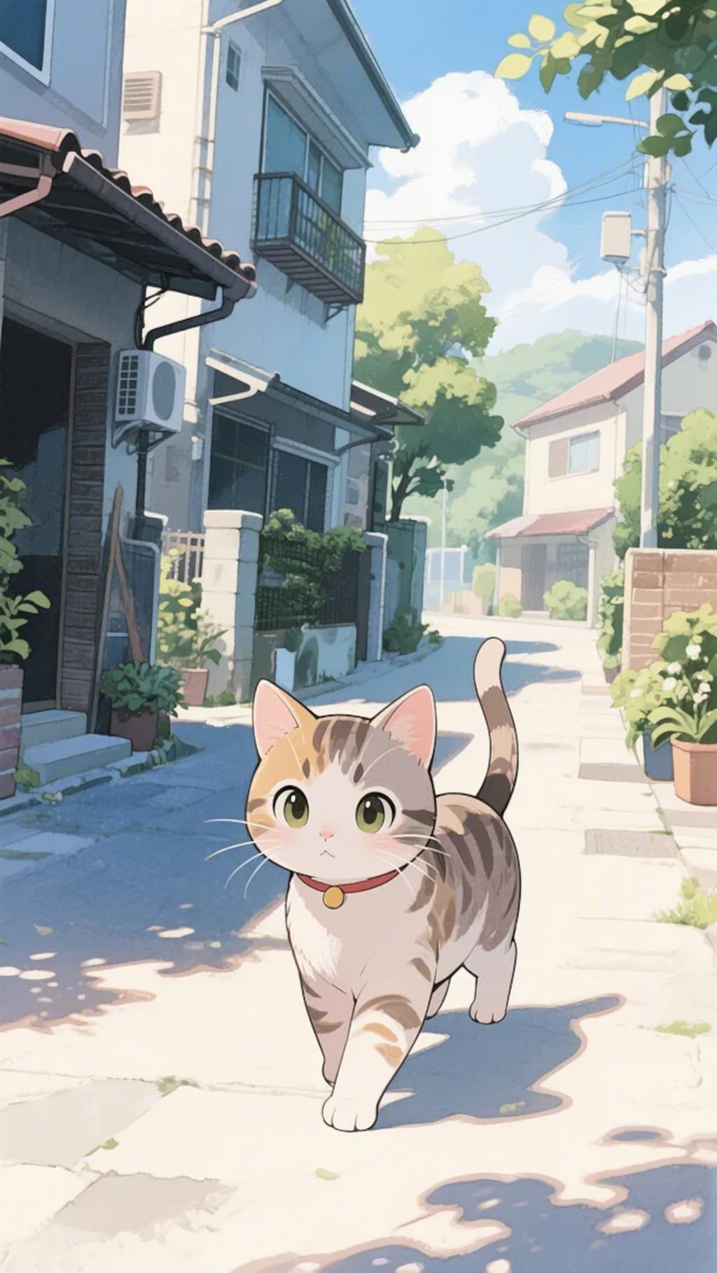 猫の水彩画