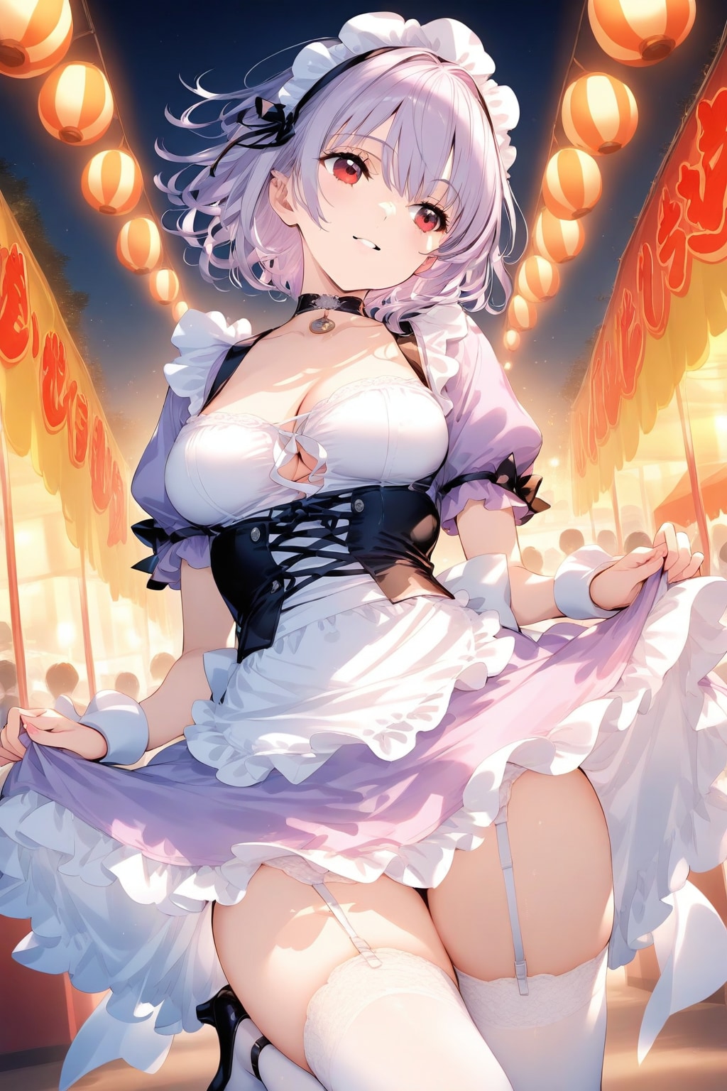 お祭りで浮かれてるメイドさん