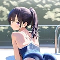 スクール水着の女の子 3枚目