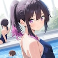 スクール水着の女の子 2枚目