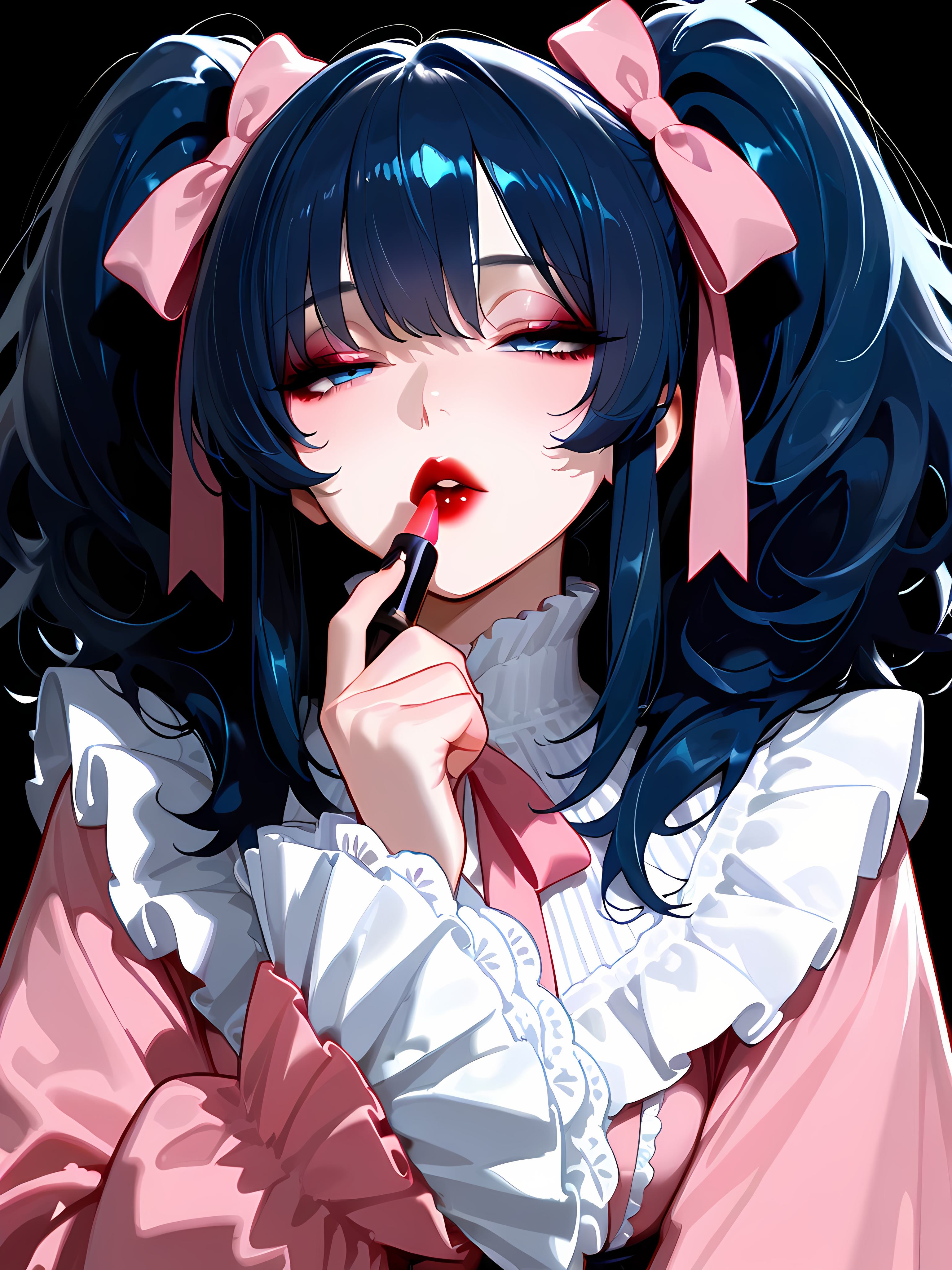 ルージュを引く