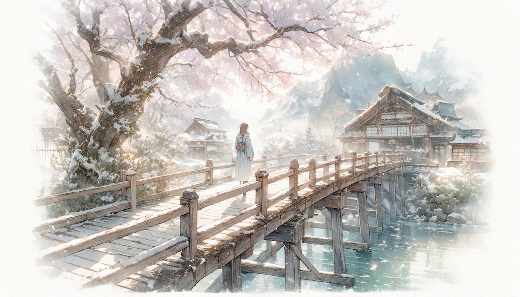 木の橋と少女85