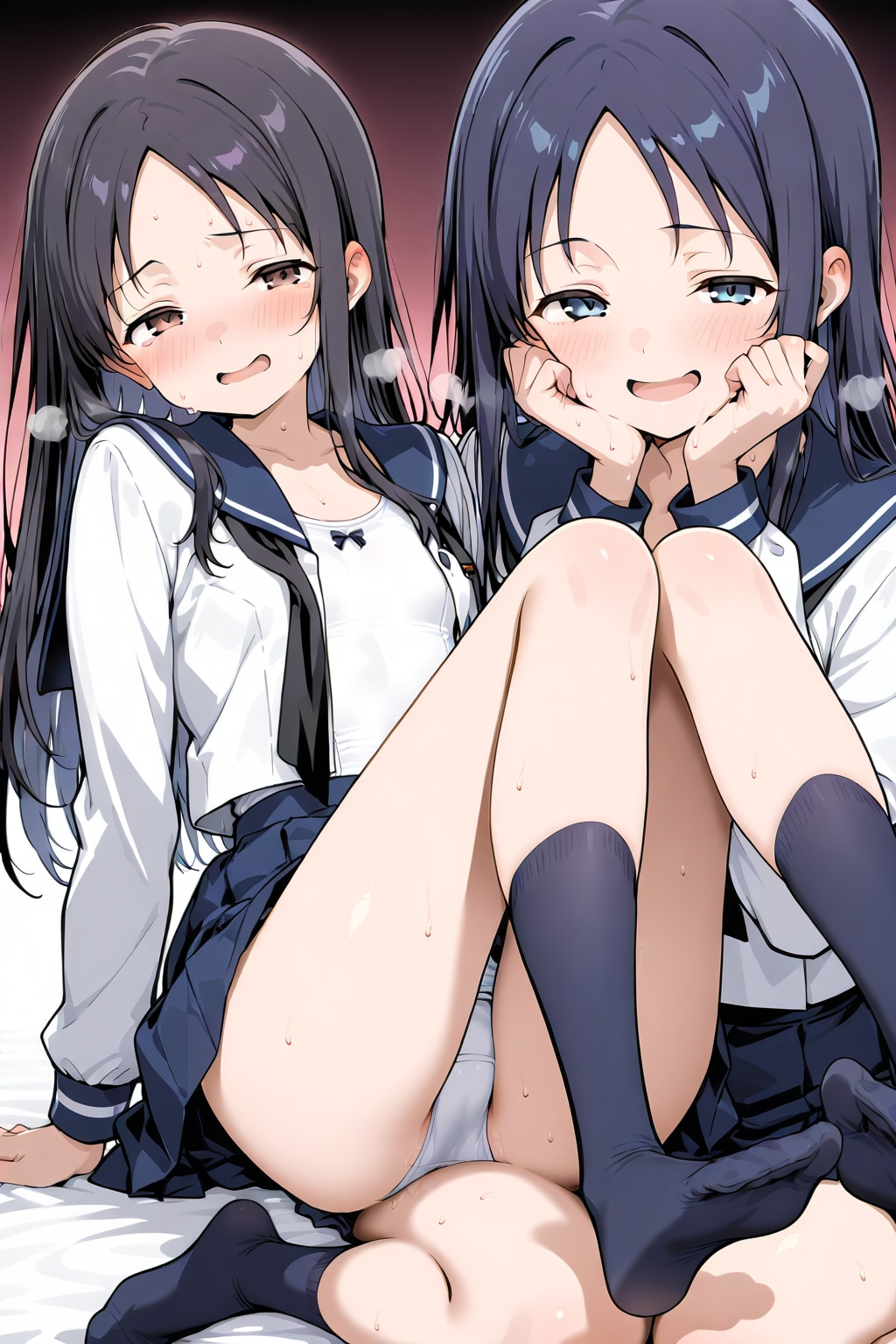 セーラー服スクール水着紺ハイソックス