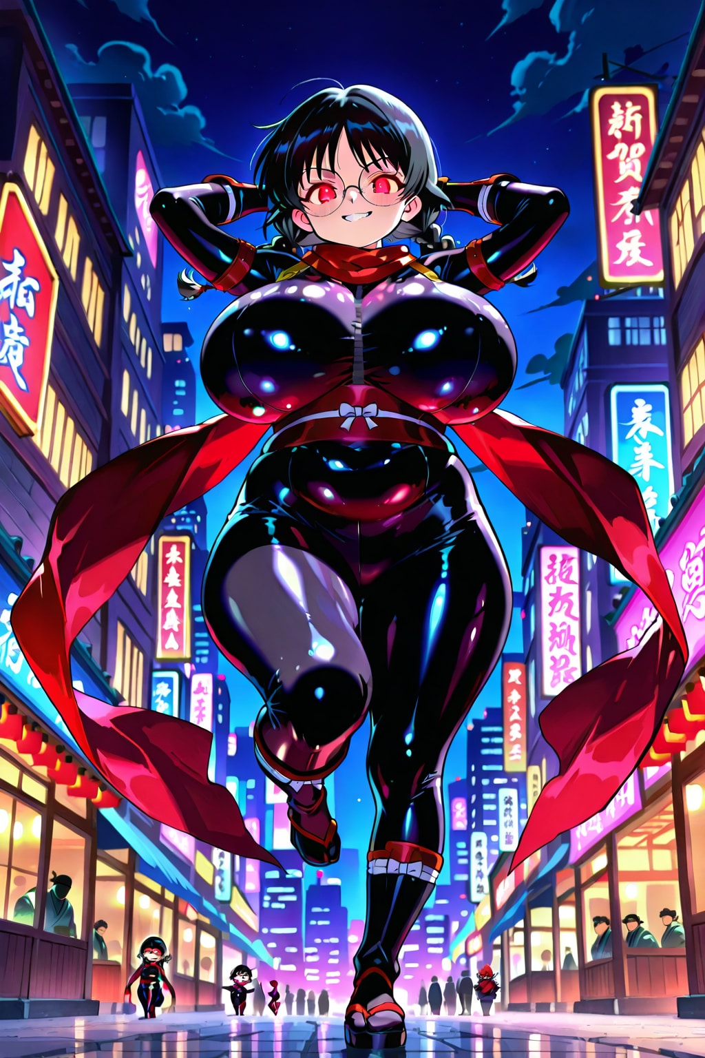 危険な忍者おさげちゃん | の人気AIイラスト・グラビア