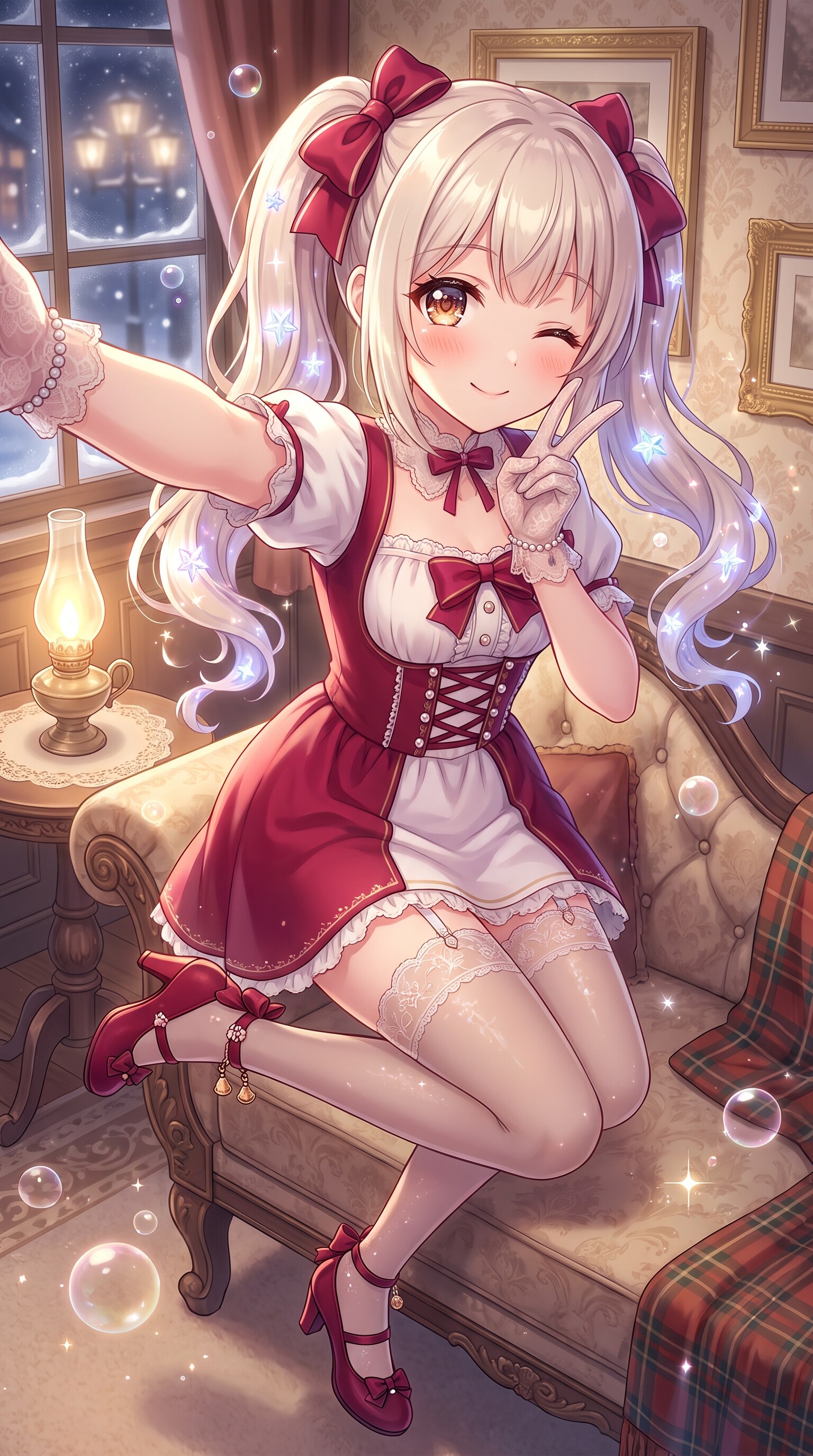 雪灯る頬笑み