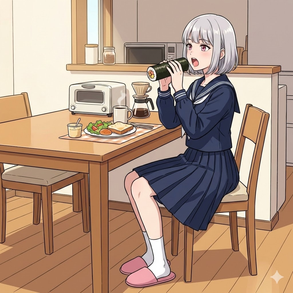 恵方巻を食べる女の子 | の人気AIイラスト・グラビア