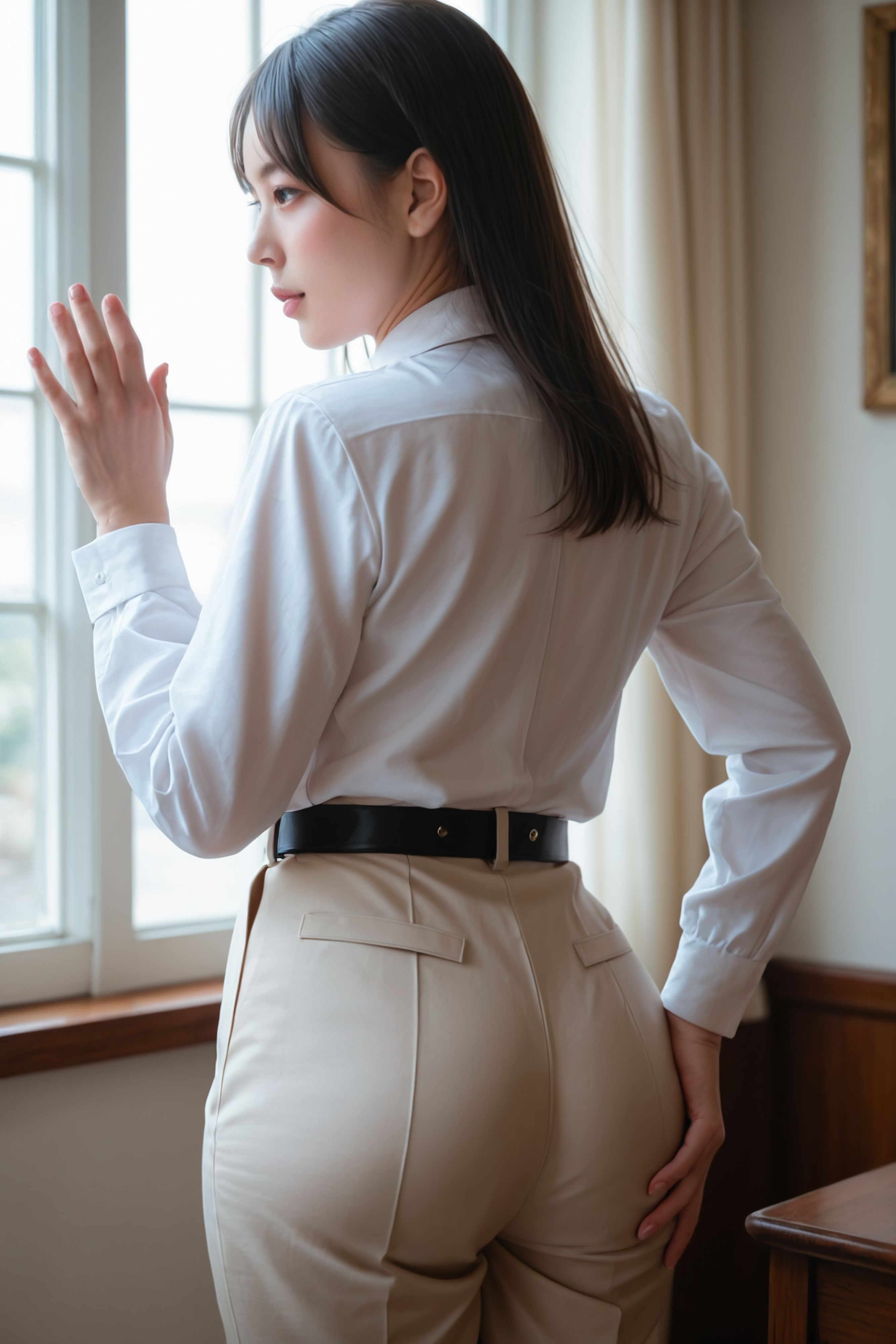 後ろ姿女子