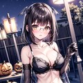 青サキュバスさん（擬態モード）・二度手間ハロウィン 3枚目