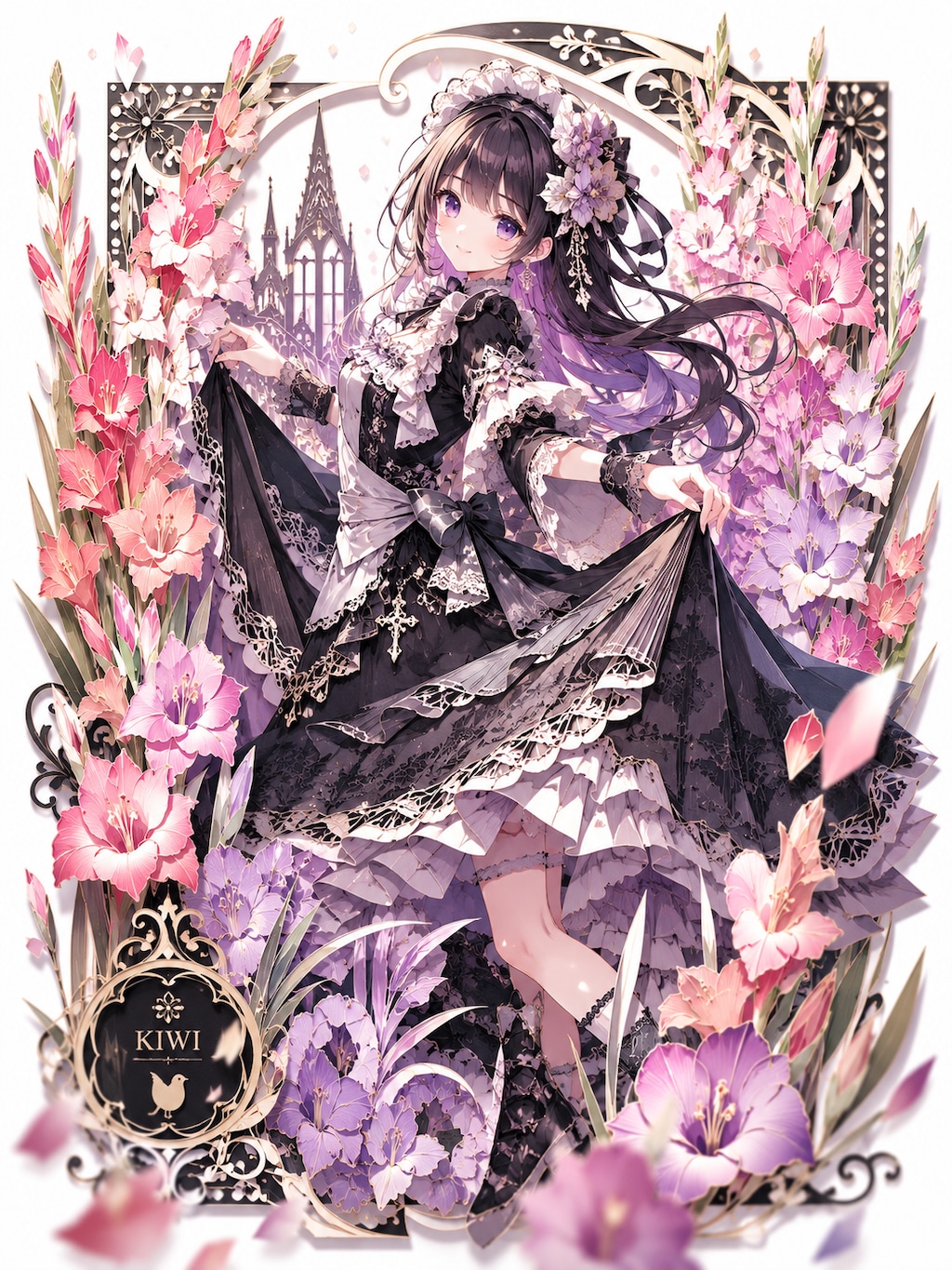 グラジオラスとメイドさん