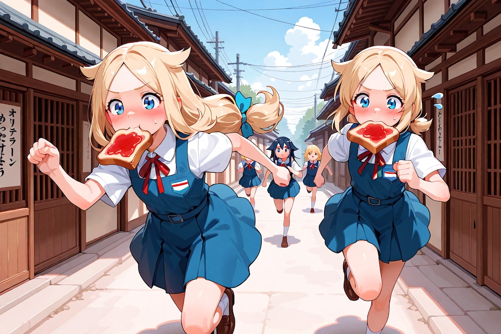 トースト食い競争