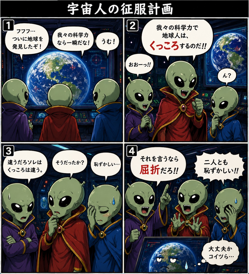 恥ずかしいやつら 恥ずかしい宇宙人