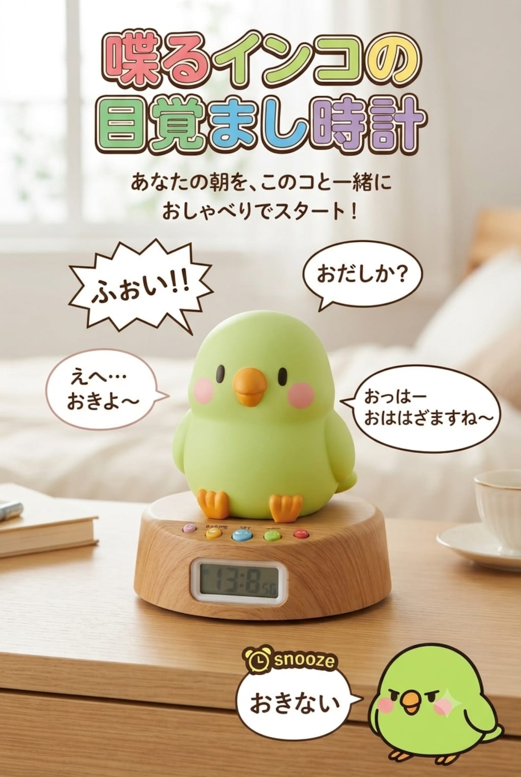 インコ目覚まし時計