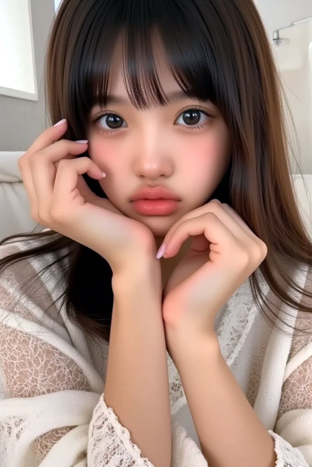 ぷっくり唇女子