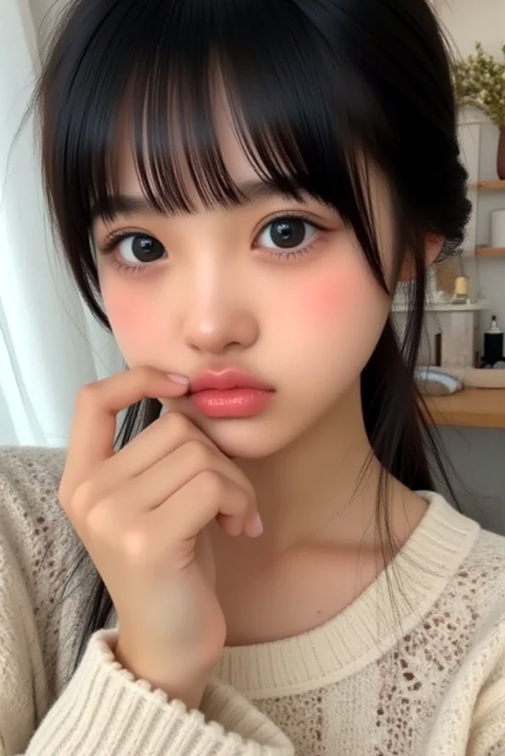 ぷっくり唇女子