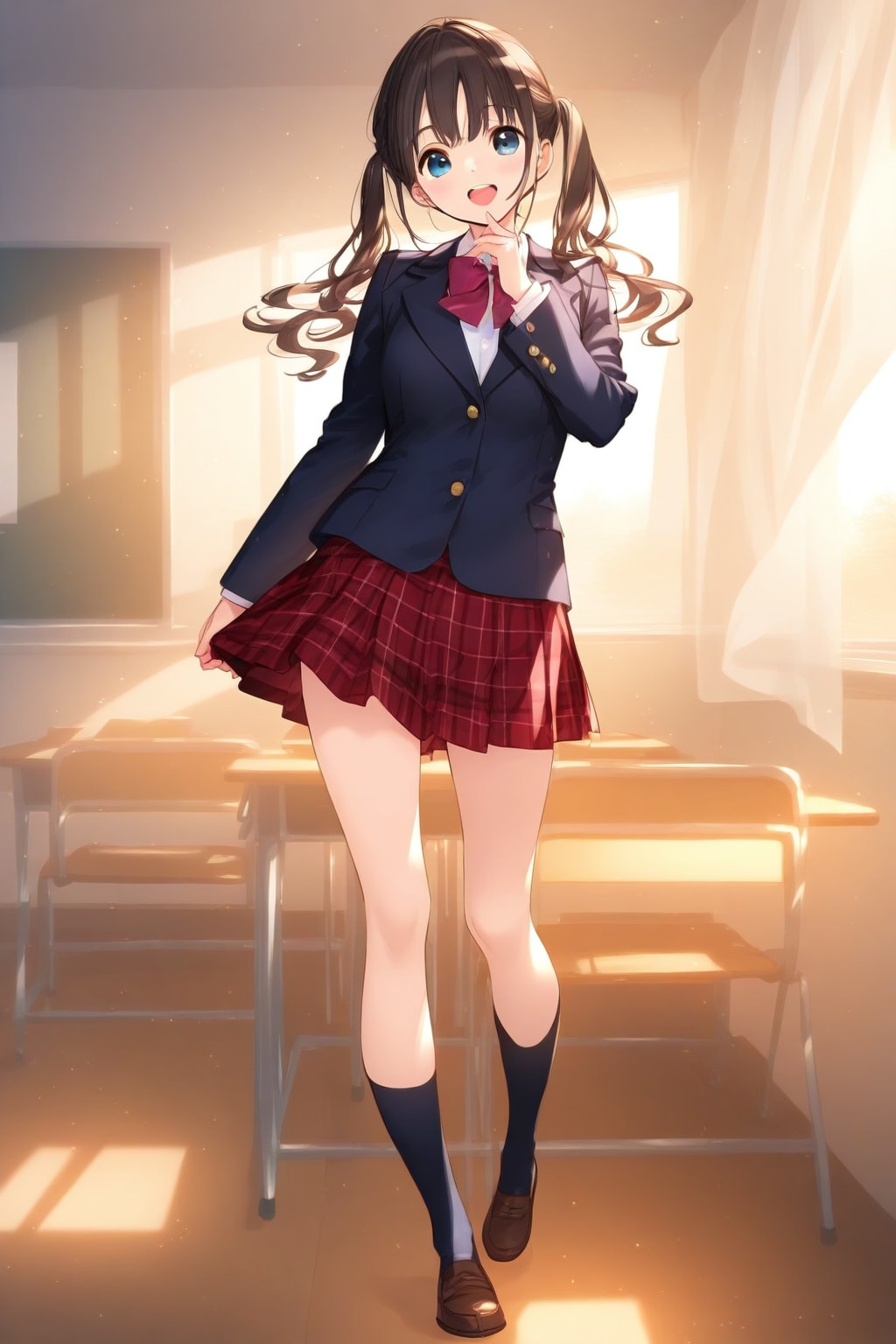 朝いちばんで、登校。