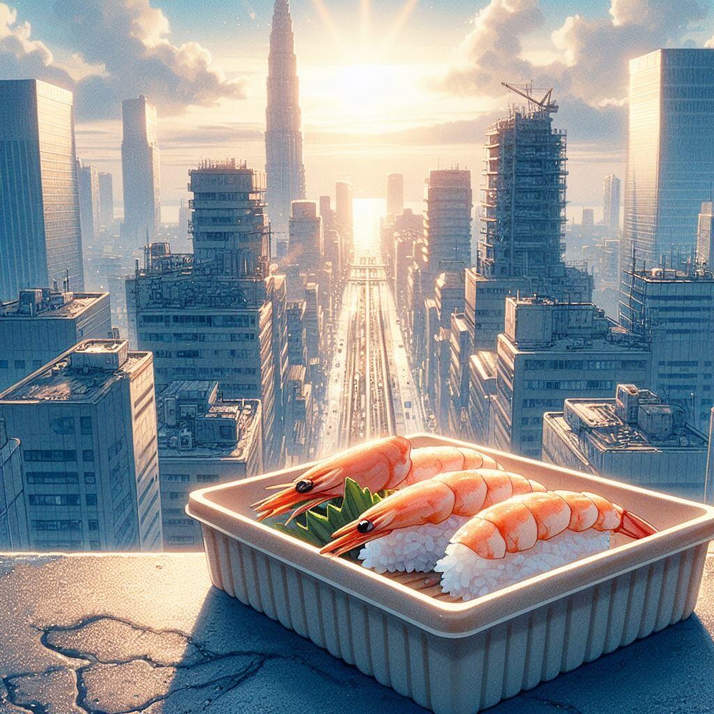 屋上の、スシ