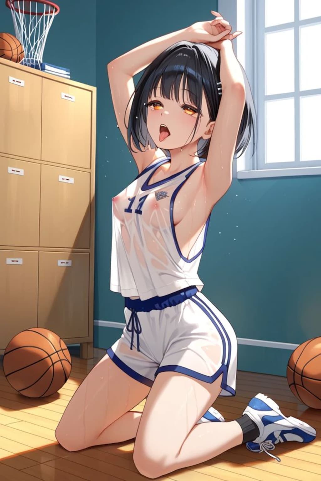 バスケちゃん、おクチ開けて！