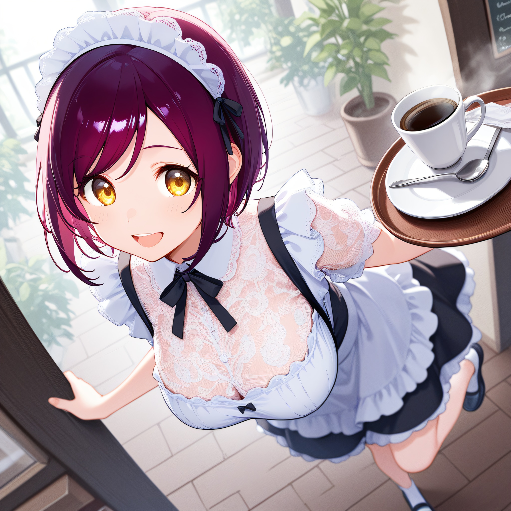 おはようございます（挨拶メイドの芽衣ちゃん） | の人気AIイラスト・グラビア