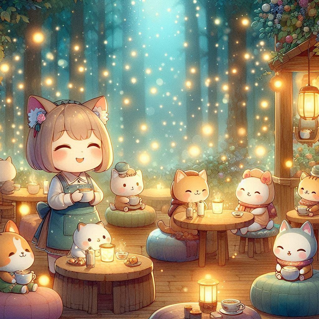 森の中のカフェ