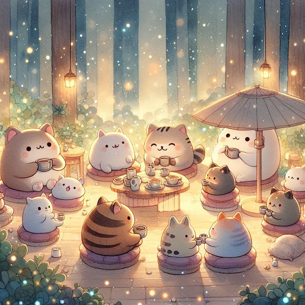 森の中のカフェ