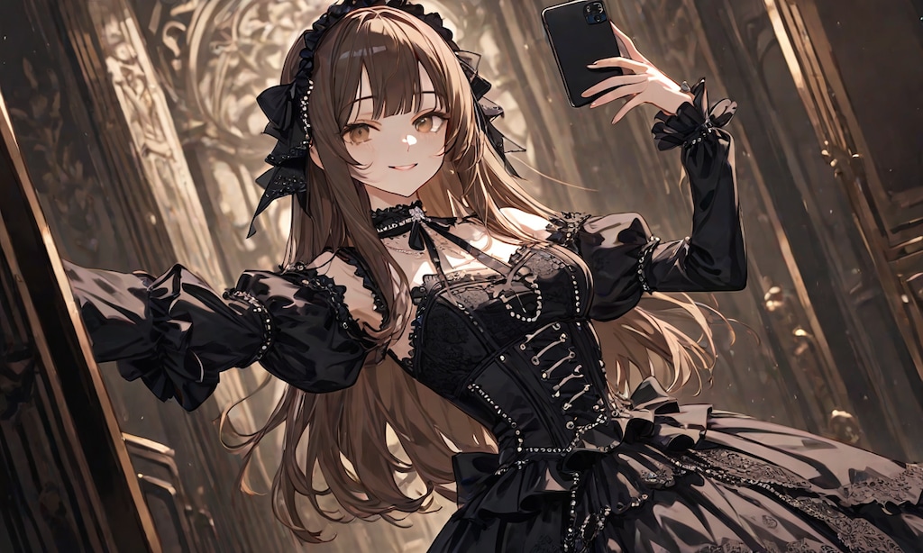 自撮りのゴスロリ嬢