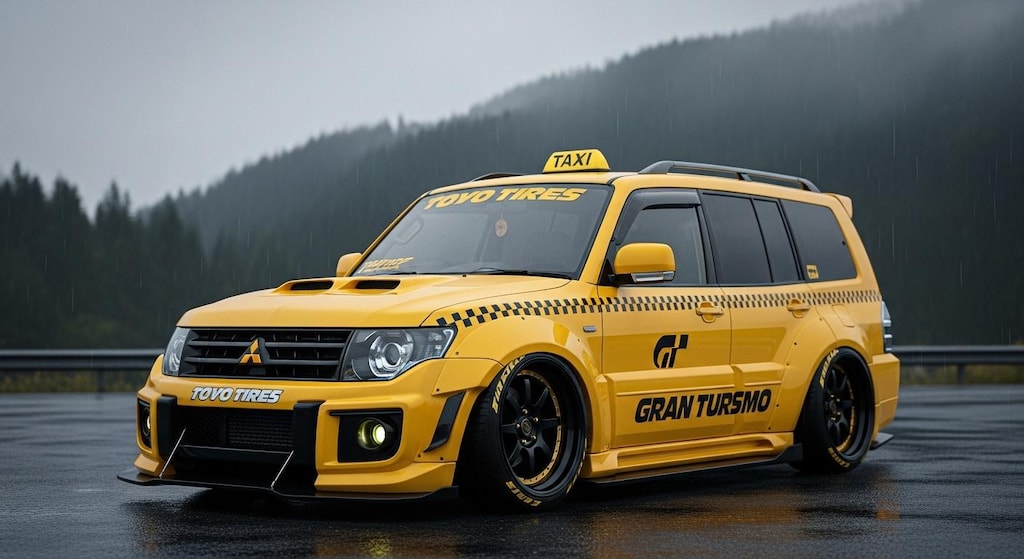 パジェロイエロータクシーのドリ車