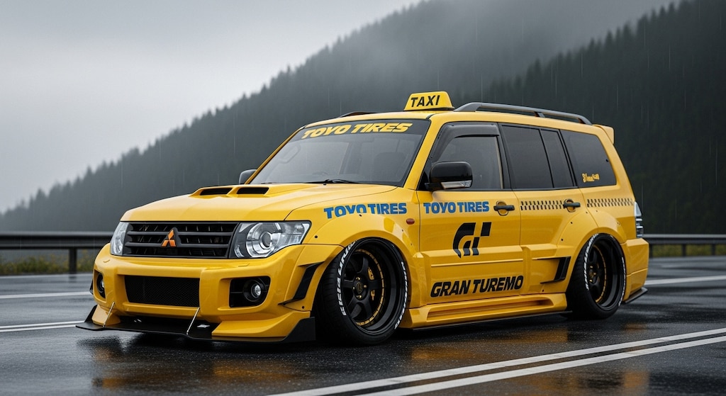 パジェロイエロータクシーのドリ車