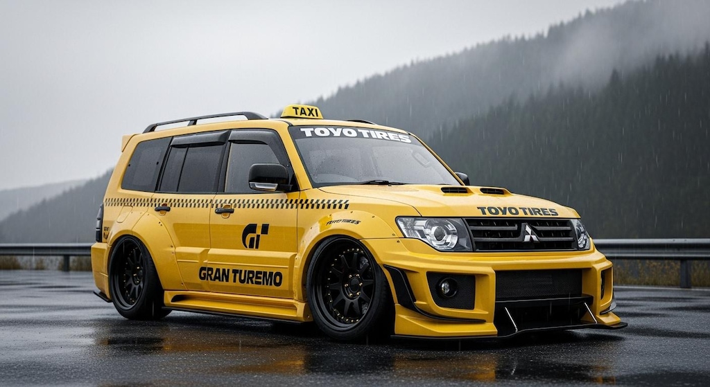 パジェロイエロータクシーのドリ車