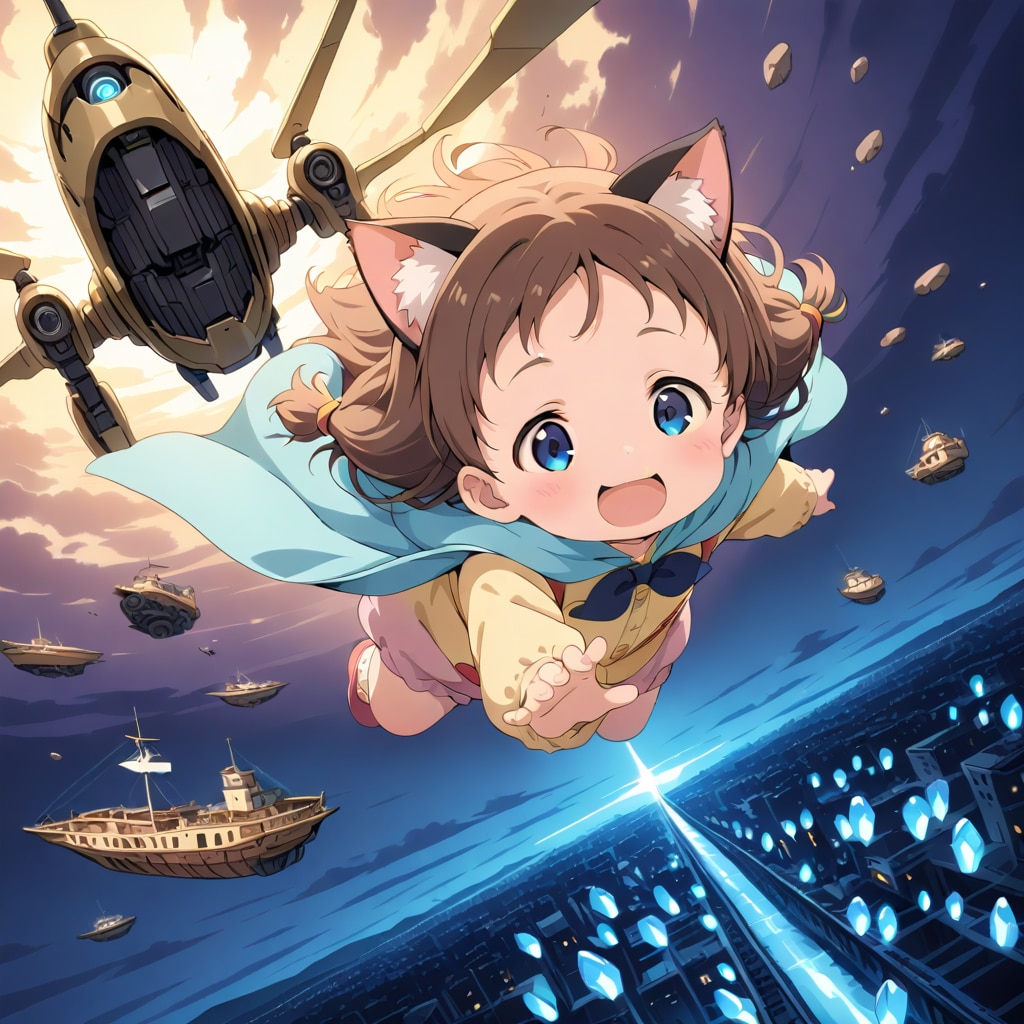 空を駆ける小さな女の子