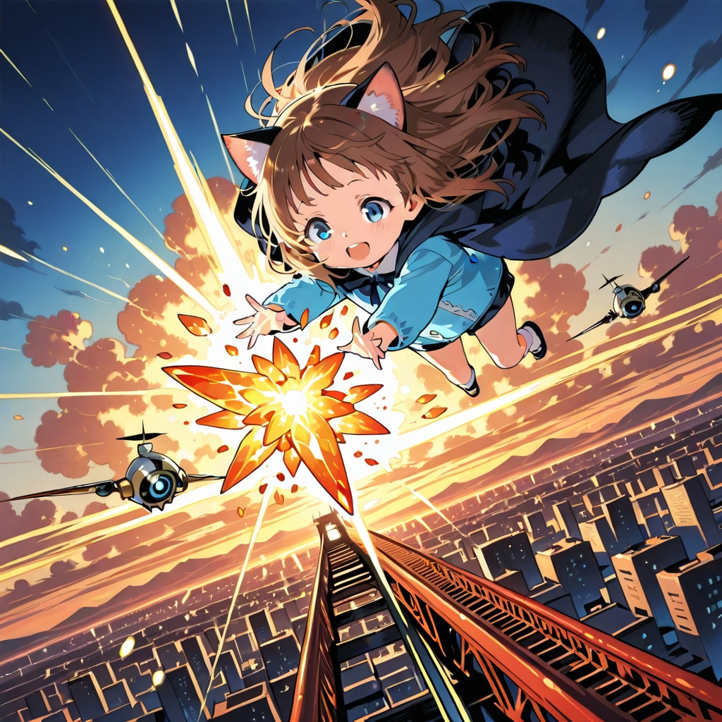 空を駆ける小さな女の子