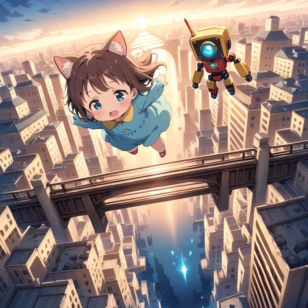 空を駆ける小さな女の子