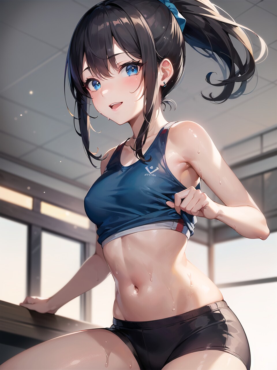 黒髪お嬢様・フィットネス
