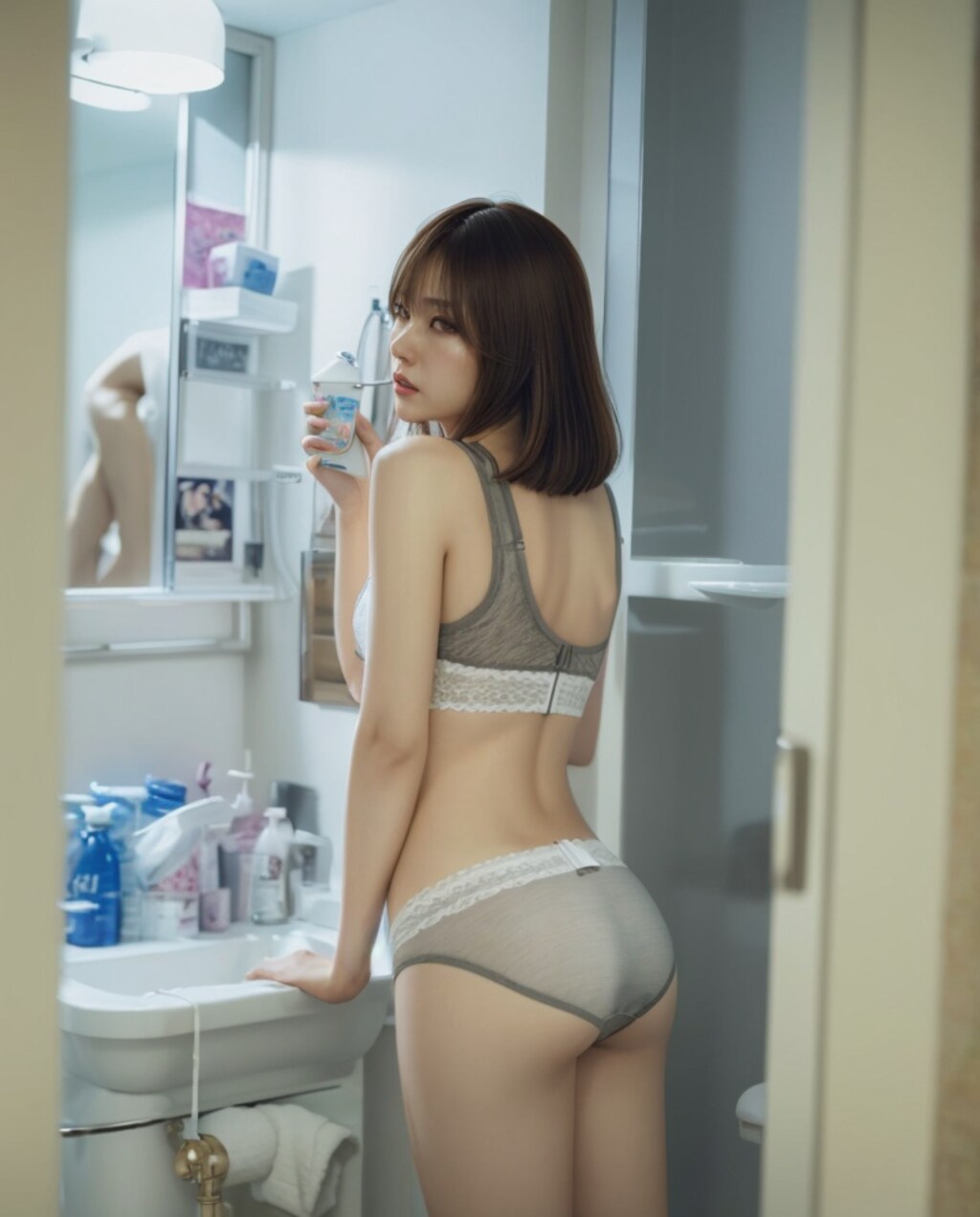 ピタッと張り付くいいお尻