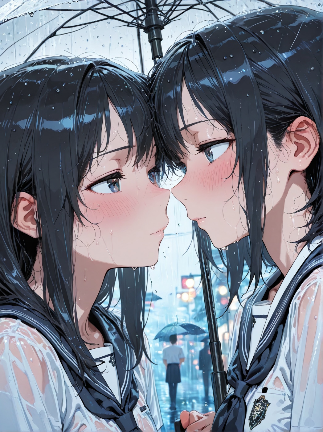 相合傘の中で…