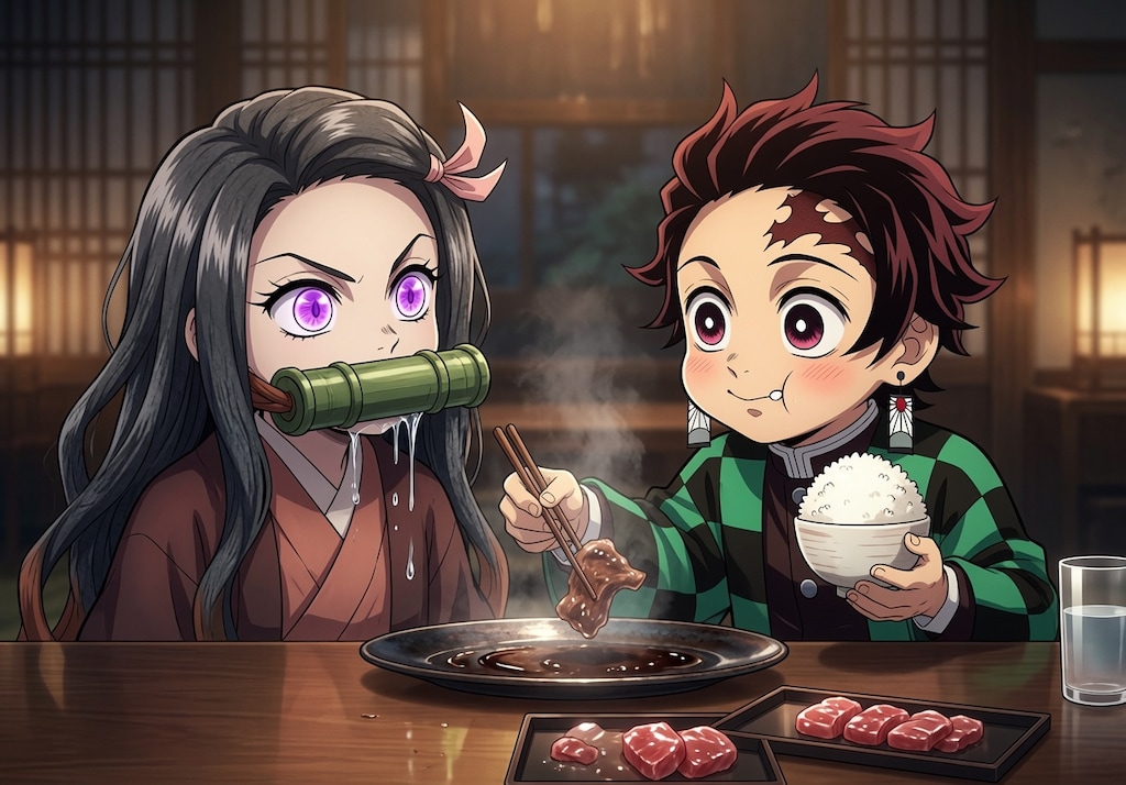 炭治郎「俺は長男だから、おまえの分もちゃんと食ってやるからな！」