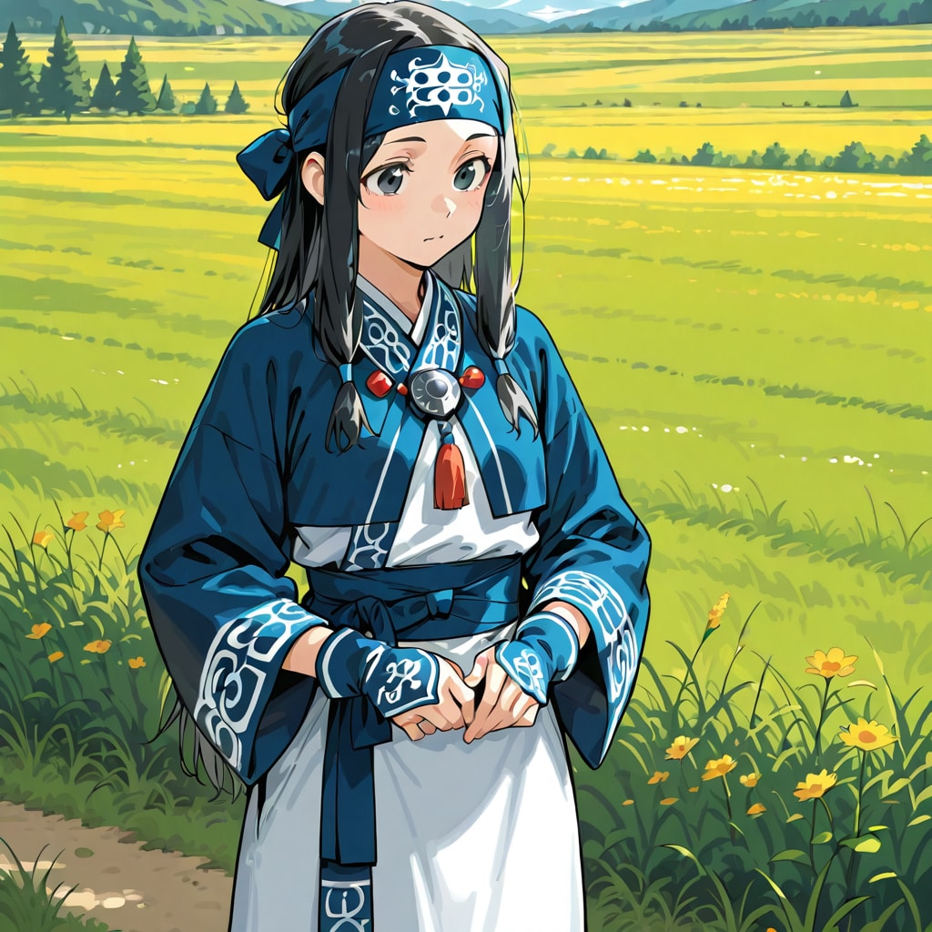 アイヌ民族衣装の娘