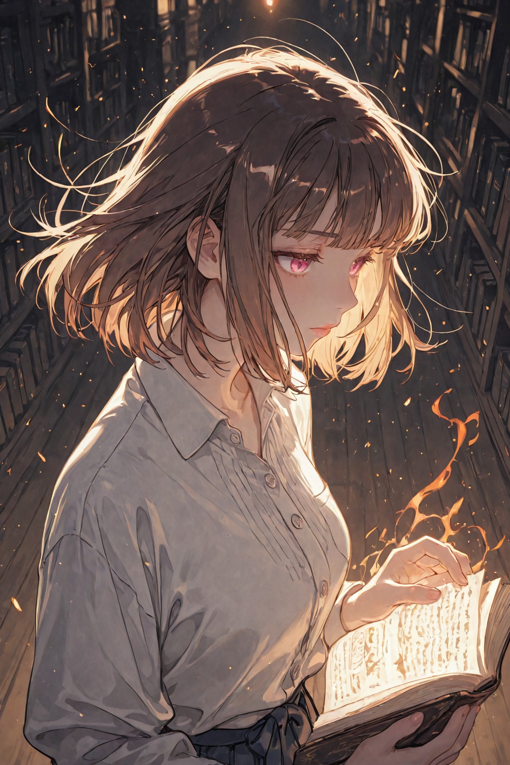 本間架純ちゃん：手にした魔導書 | の人気AIイラスト・グラビア