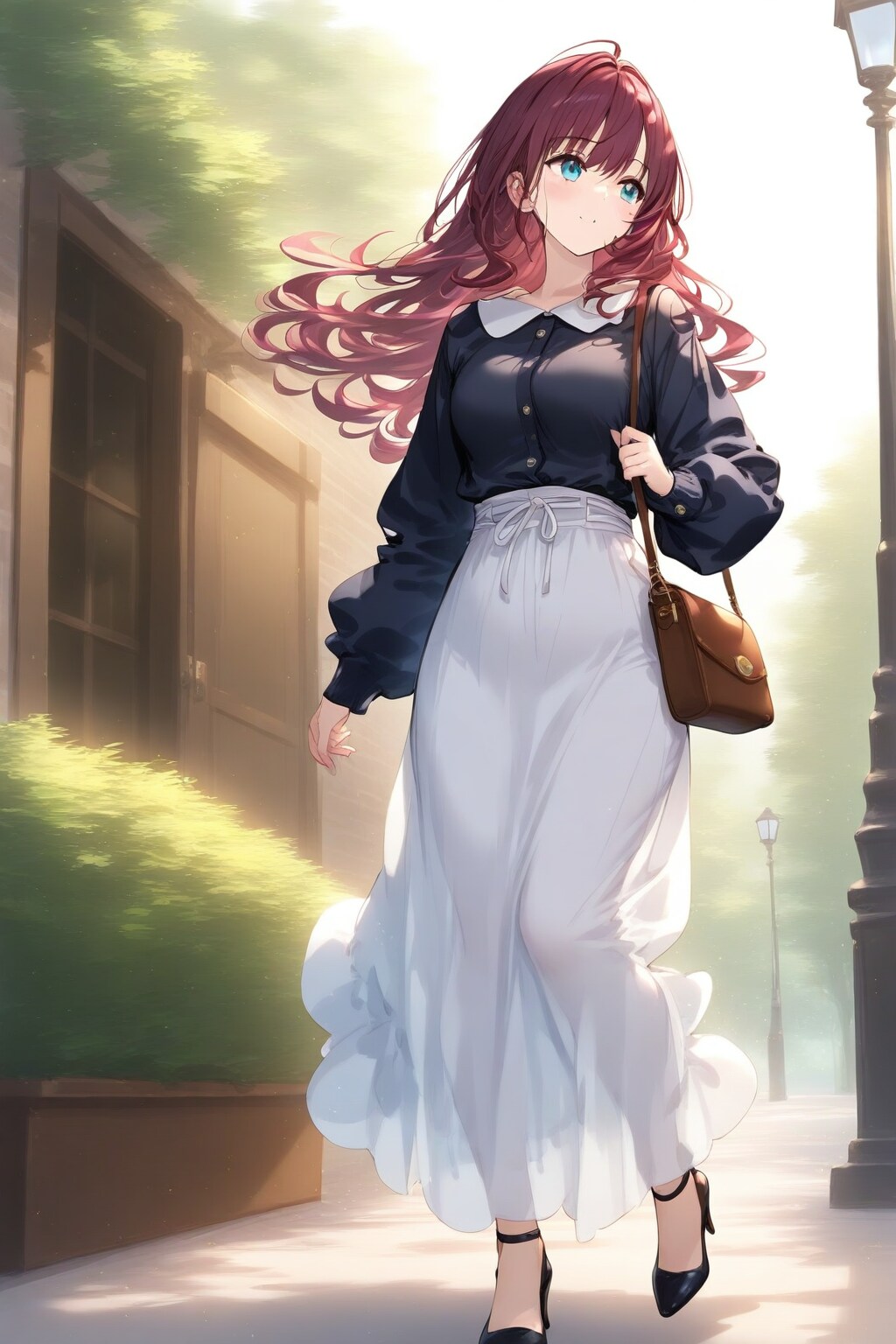 白いロングスカートの女性 | の人気AIイラスト・グラビア