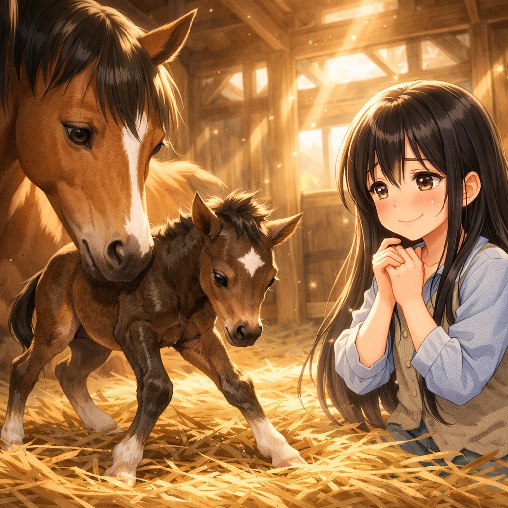 馬が生まれた