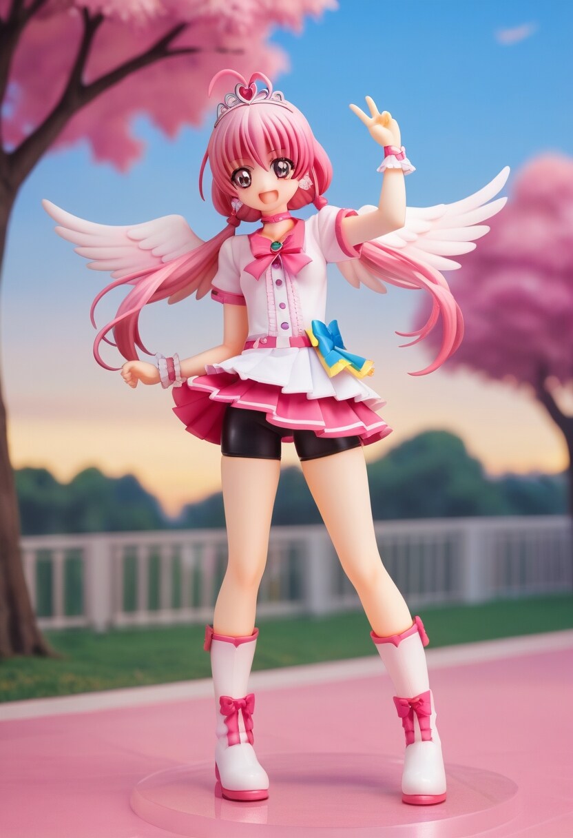 桃髪フィギュア（キュアハッピー） | の人気AIイラスト・グラビア