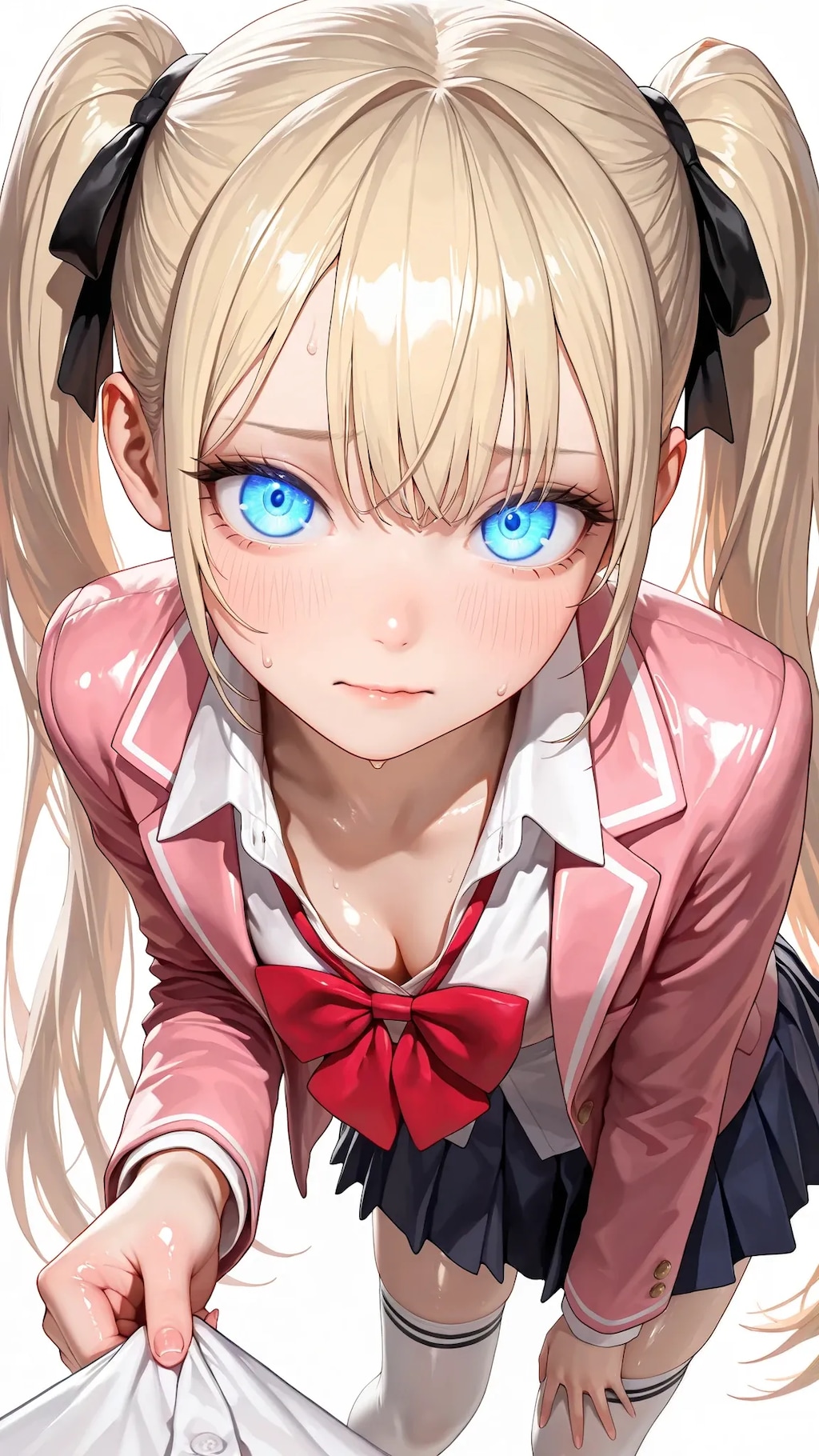 一人称視点に胸チラくれるツインテちゃん