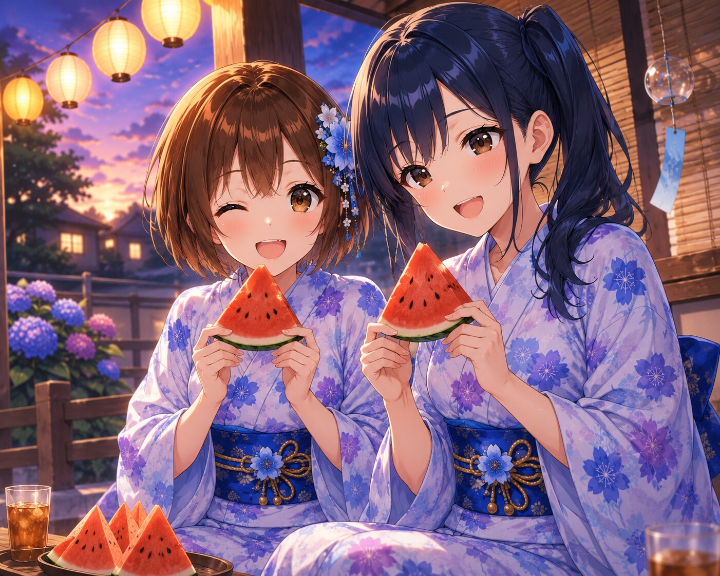 夕涼み♡ | の人気AIイラスト・グラビア