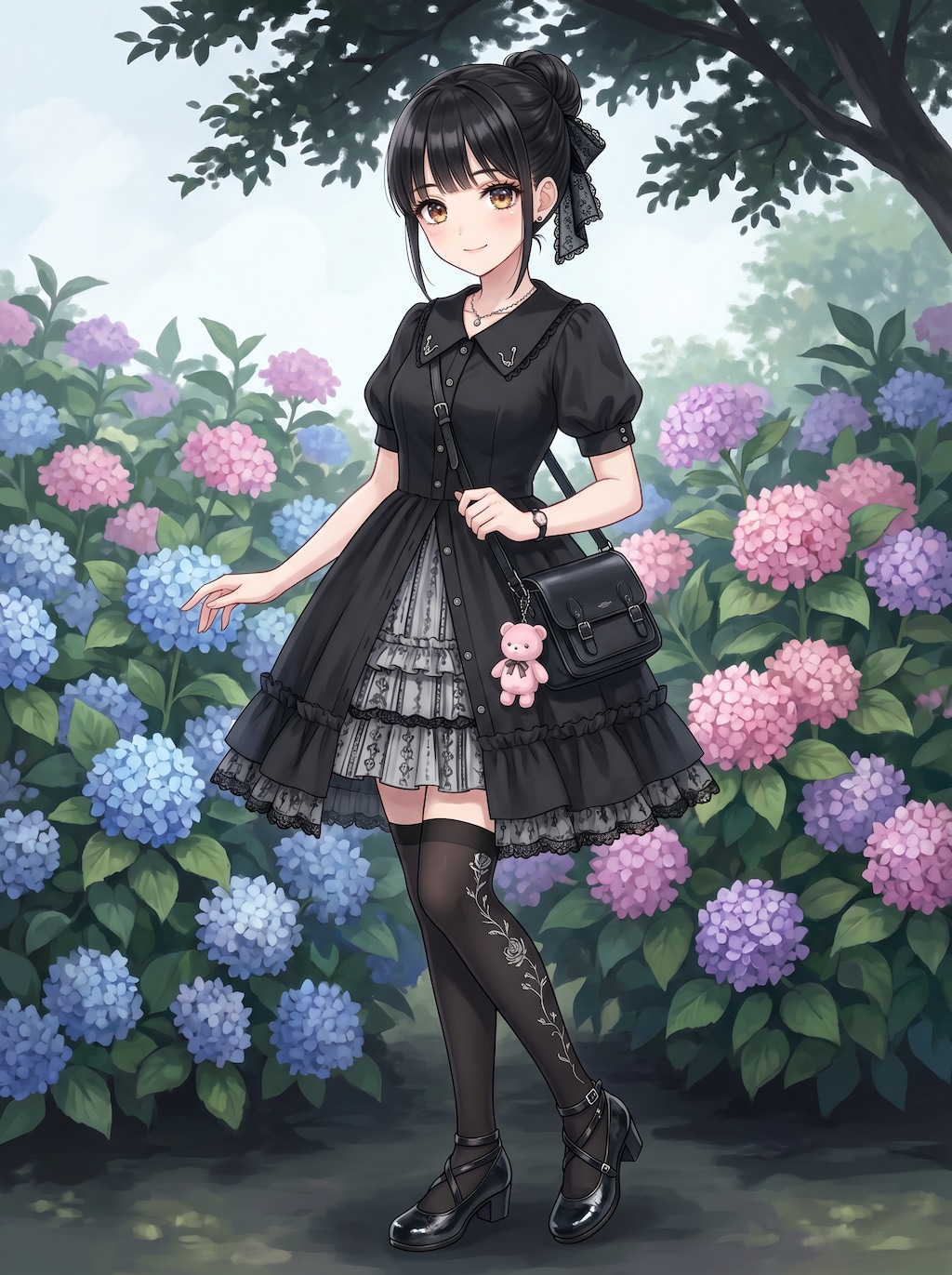 黒衣紫陽花姫