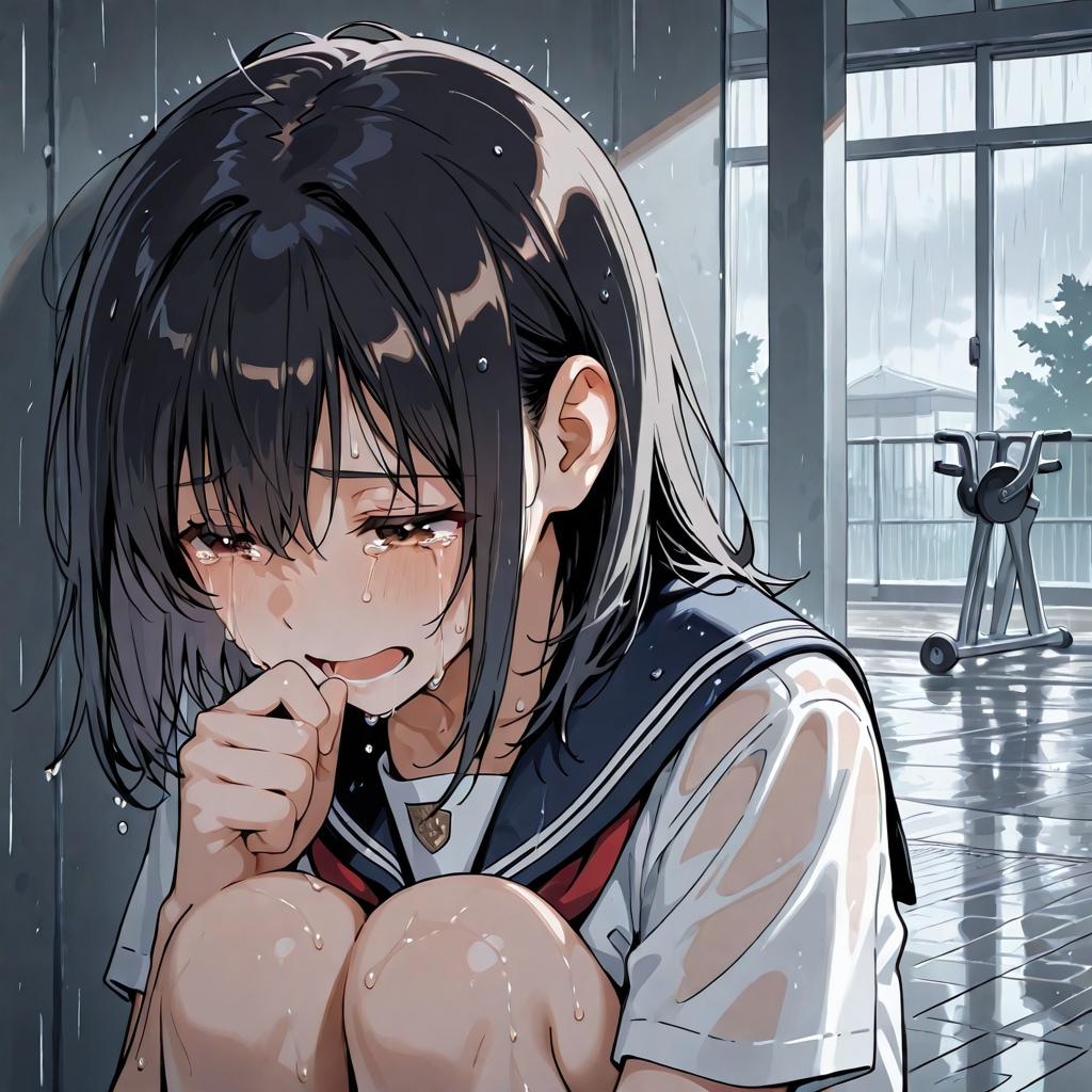 雨が隠してくれる