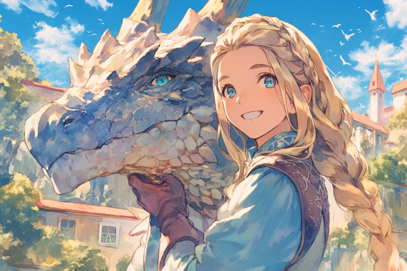 ドラゴンと少女（竜騎士）52 | の人気AIイラスト・グラビア