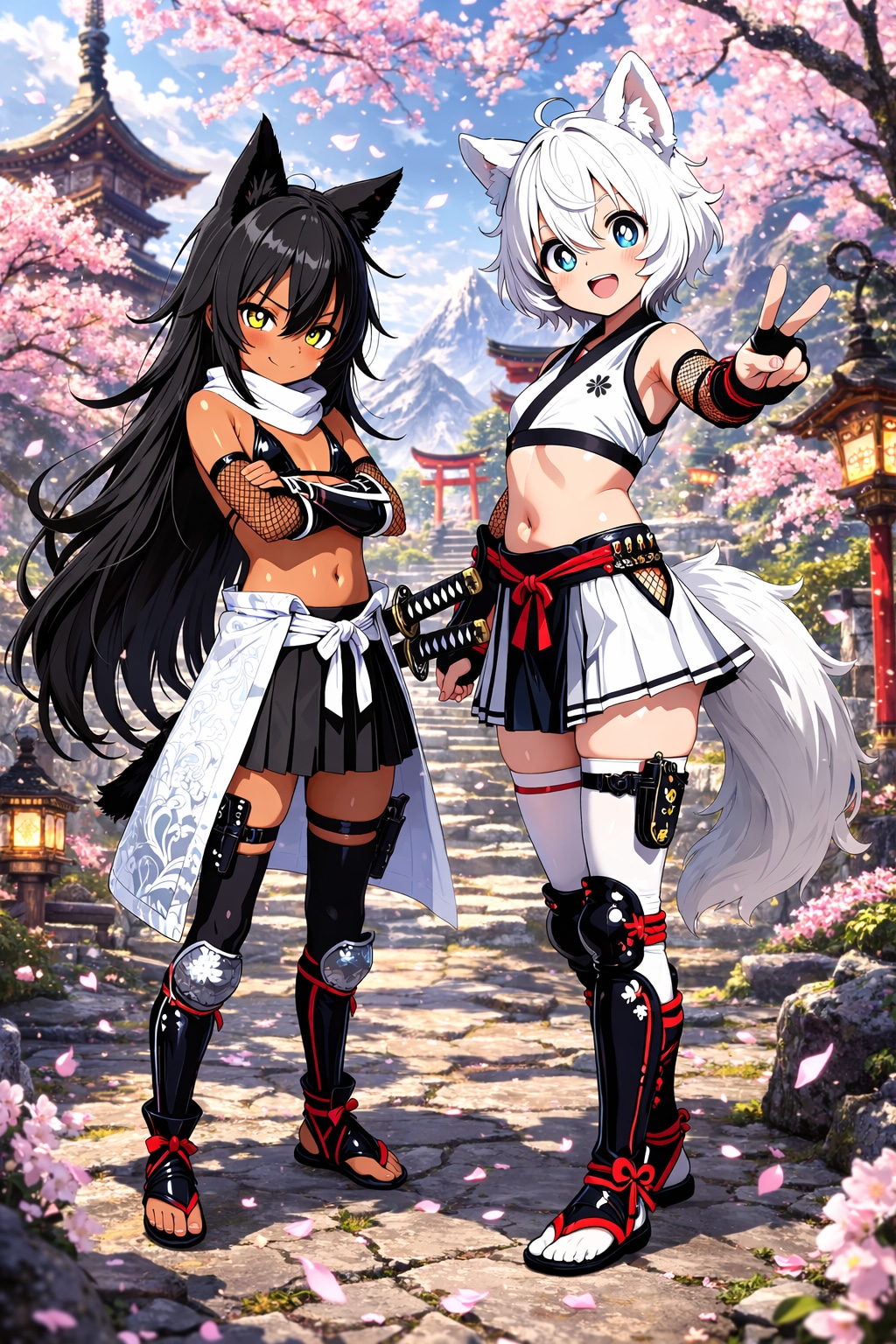 クノイチなシロキさんとクロキさん