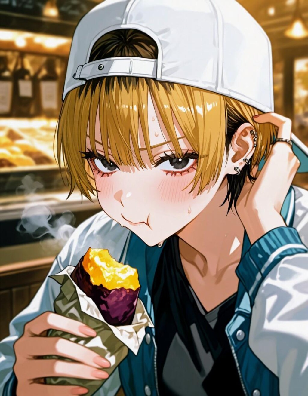 焼き芋🍠食べるの見られた、千鶴お姉やん✨第二形態