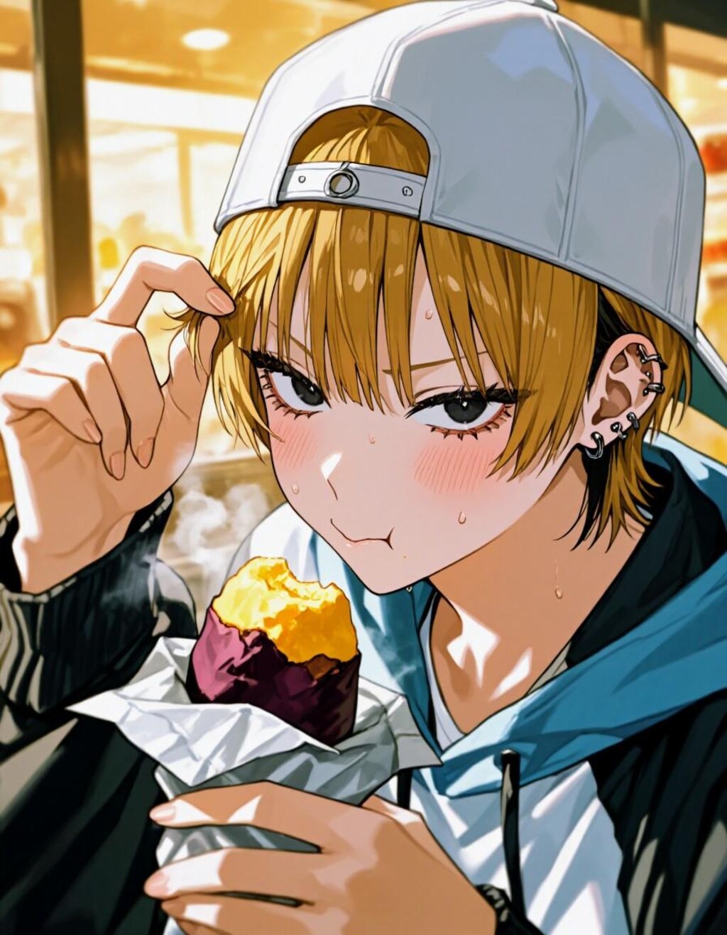 焼き芋🍠食べるの見られた、千鶴お姉やん✨第二形態