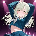 若葉睦がポールダンスして緑のパンツを露出する。 6枚目