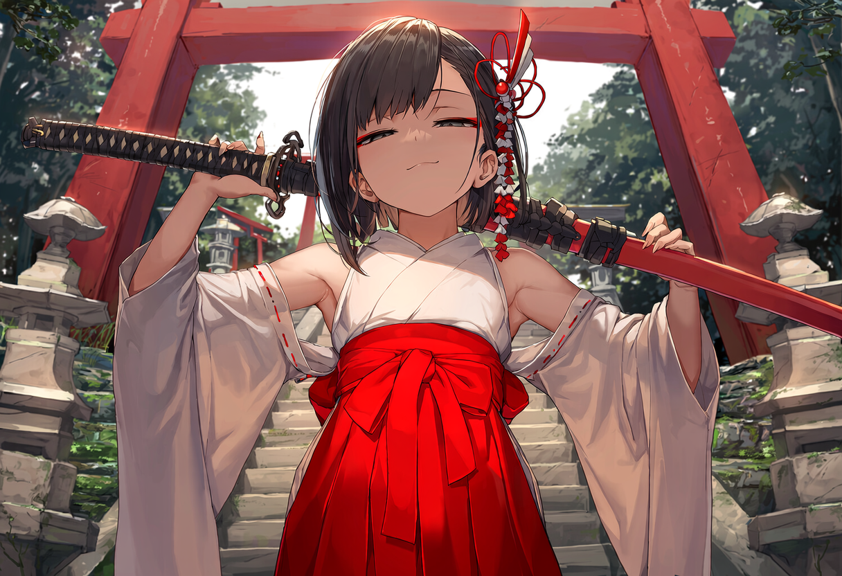 対魔巫女 | の人気AIイラスト・グラビア